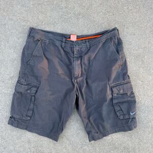 Y2K Nike The Athletic Dept Gray Cargo Shorts Size 38 Streetwear